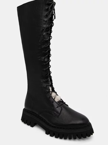 IRO cizme Kosmic High femei cu plat negru