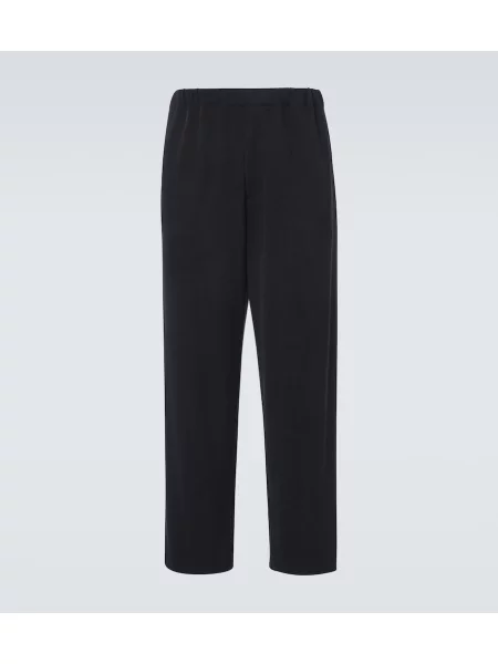 Pantaloni Giorgio Armani tricotate albastru