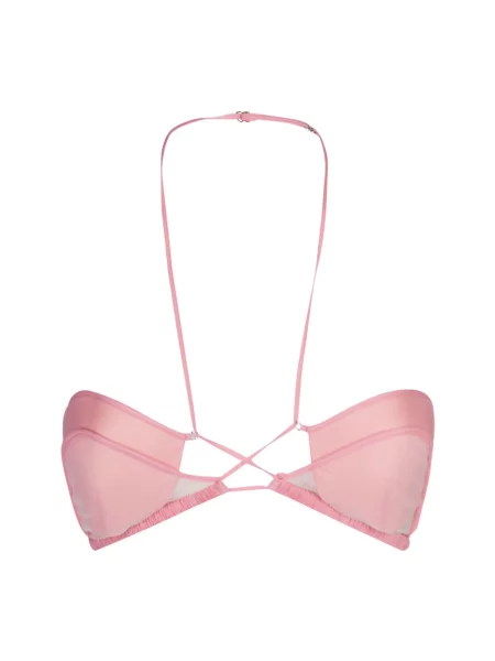 Biustonosz Nensi Dojaka w kwiatki różowy