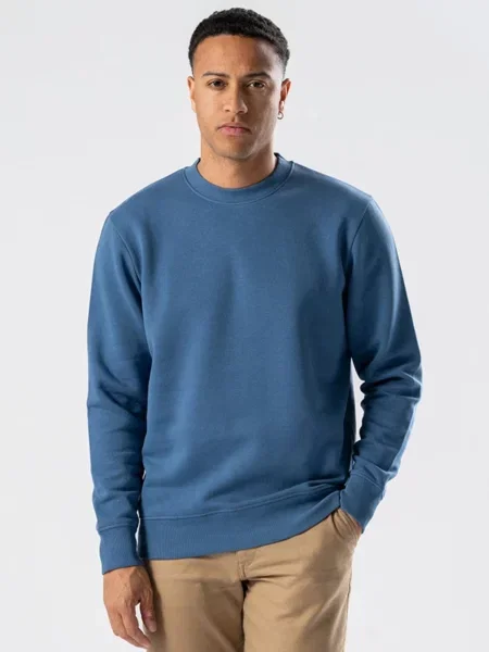 TEESHOPPEN Pulover Sweatshirt Crewneck albastru