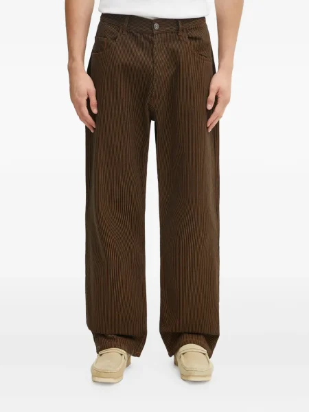 Дънки No Problemo на райета кафяво