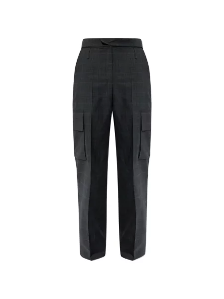 Spodnie cargo Iro w kratkę szare