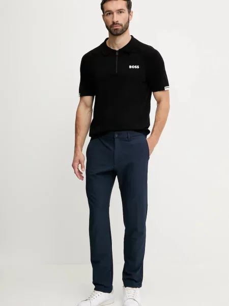 Skinny spodnie Hugo Boss casual ze stretchu niebieskie