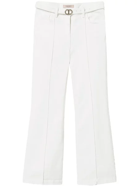 Pantaloni Twinset alb