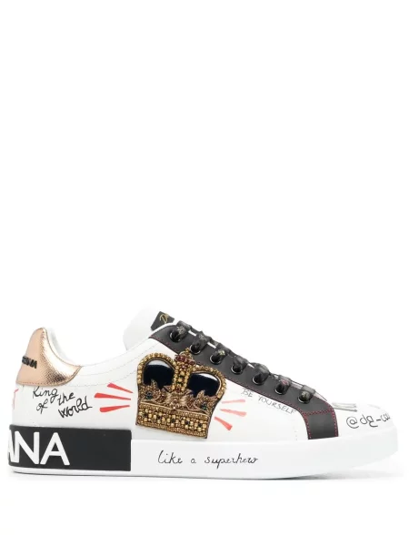 Raštuotos sportbačiai Dolce & Gabbana Portofino balta