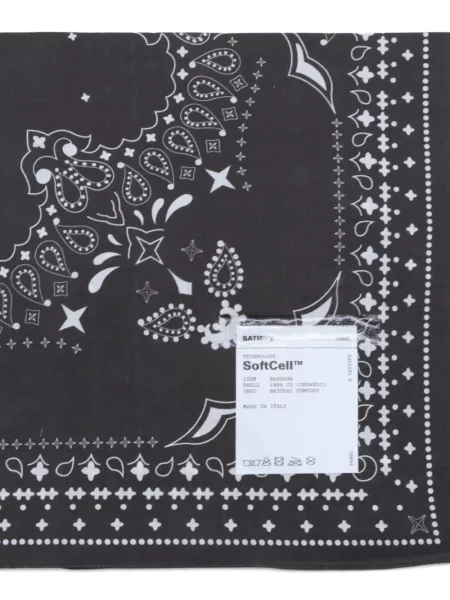 Κασκόλ Satisfy με σχέδιο paisley μαύρο