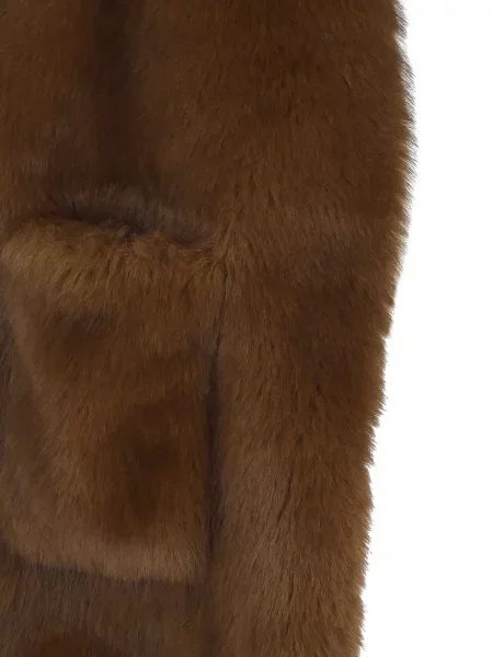 Fular Bb Couture cu glugă cu blană maro