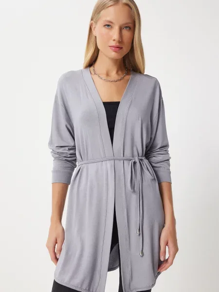 Happiness İstanbul Geacă tricotată bazalt gri