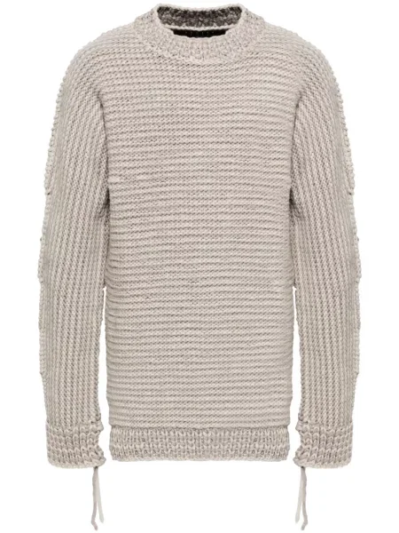 Pletený svetr Boris Bidjan Saberi šedý