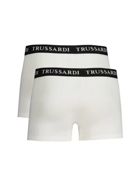 Bokserki Trussardi z nadrukiem białe