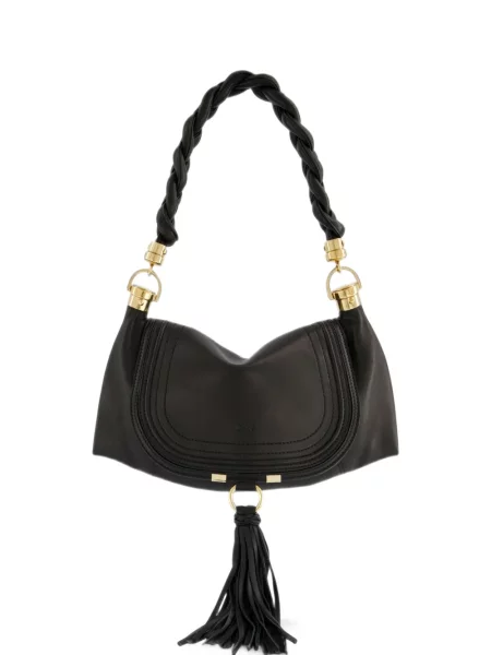 Fular Chloé din piele negru