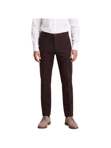 Pantaloni chino Borghese elegante maro