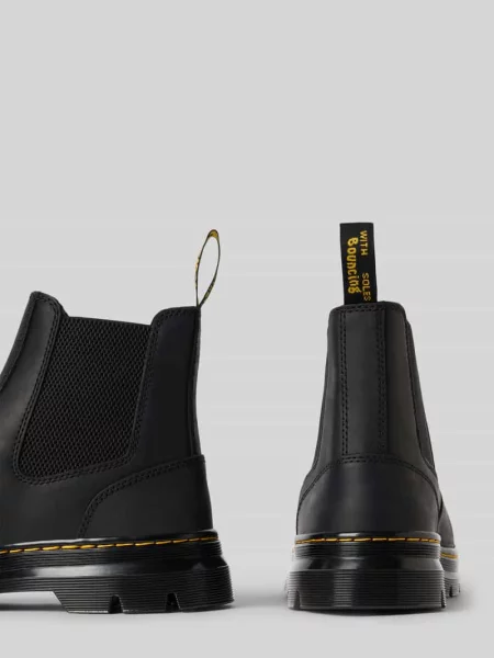 Buty chelsea z naturalnej skóry z ozdobnym szwem Dr. Martens czarne