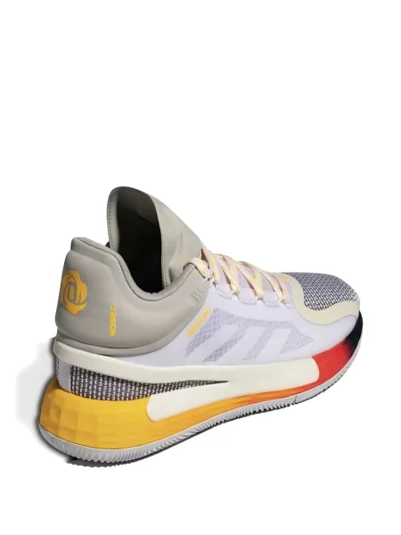 Top Adidas alergare cu decolteu în V alb