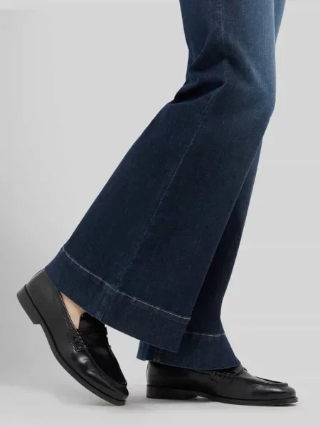 Jeansy Bootcut z mieszanka bawełny model Luna' Angels granatowe