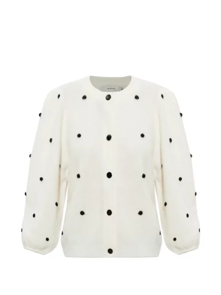 Cardigan Gestuz alb