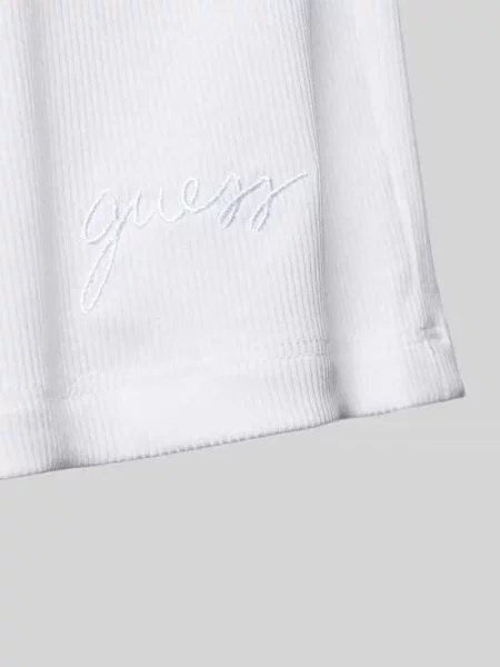 Szorty od piżamy o kroju relaxed fit z wyhaftowanym logo model ‘LIA’ Guess białe