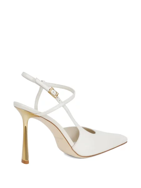 Pantofi cu toc Potamy slingback alb
