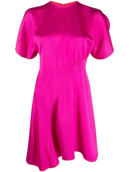 Rochie Victoria Beckham din satin roz