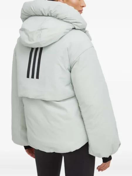 Sneakerși Adidas Cloudfoam alergare cu dungi cu platformă verde