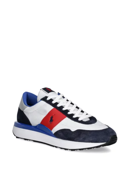 Велурени маратонки Polo Ralph Lauren на цветя с принт черно