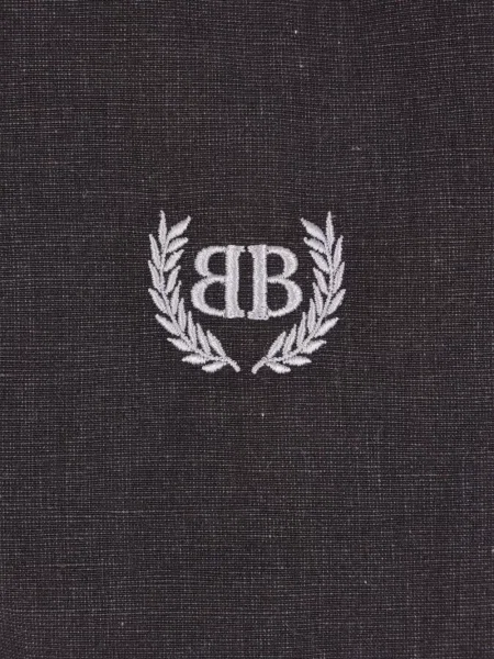 Geacă Balenciaga cu broderie cu glugă negru