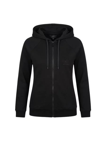 Bluza z kapturem Armani Exchange z kapturem czarna