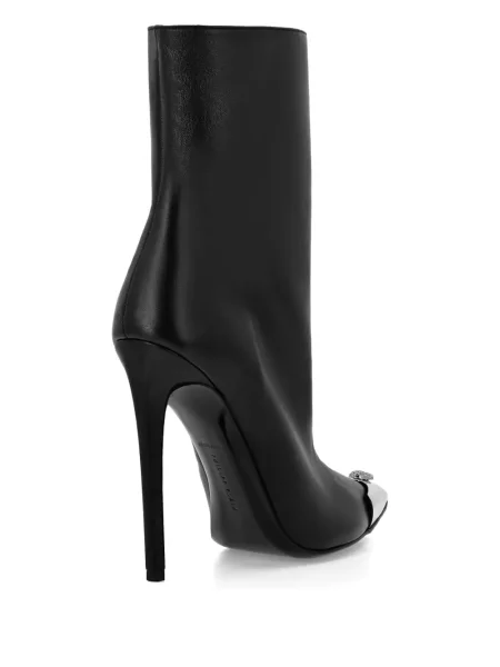 Cropp cizme scurte Philipp Plein din piele negru