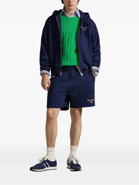Ριγέ δερμάτινος κάλτσες Polo Ralph Lauren με κορδόνι μαύρο