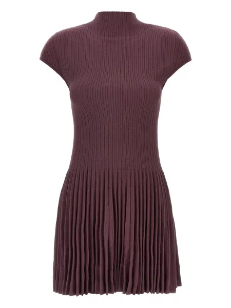 Rochie mini Magda Butrym plisată de costum roșu