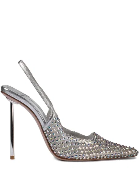 Pantofi cu toc Le Silla slingback alb