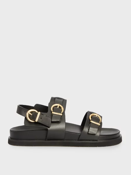 Кожаные босоножки Gant черные