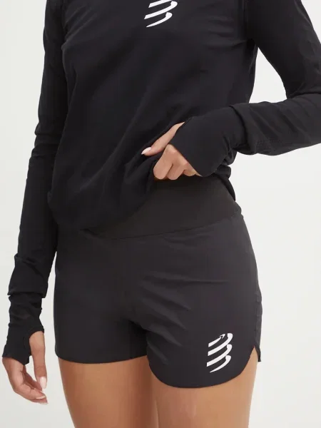 Къс панталон за бягане Compressport Performance с принт със стандартна талия черно