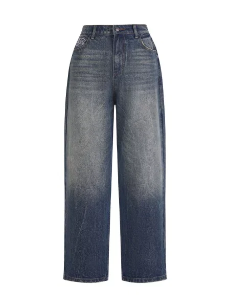 Ed Hardy Jeans Black Widow albastru denim / albastru închis / roșu negru