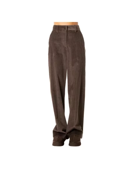 Spodnie Weekend Max Mara brązowe