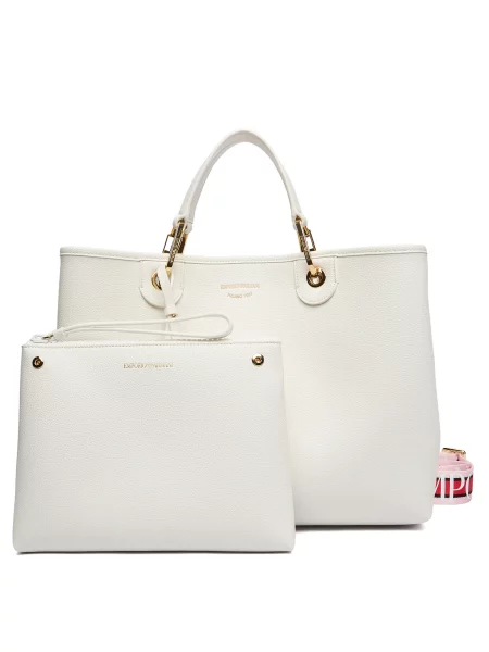 Ročna torba Emporio Armani bela