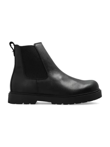 Botki Birkenstock skórzane czarne
