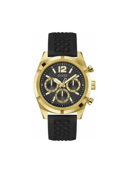 Lniany zegarek Guess żółty