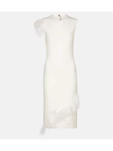 Sukienka Christopher Kane wełniana garniturowa biała