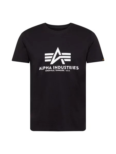 ALPHA INDUSTRIES Tricou negru alb