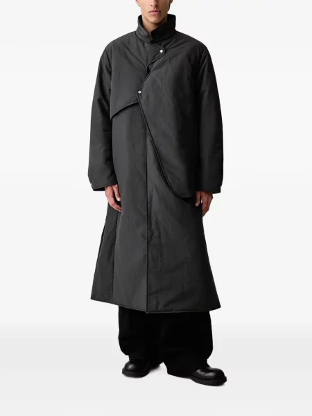 Palton Heliot Emil asimetric negru