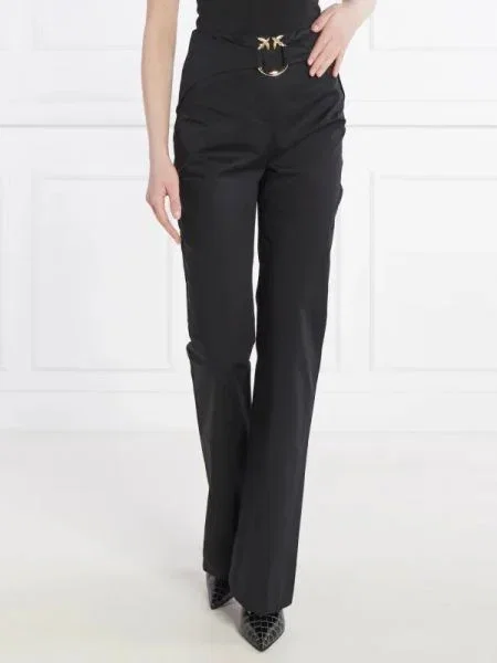 Pinko Pantaloni cu cordon | flare fit | high waist negru