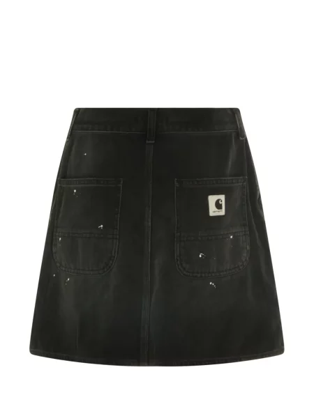 Fusta mini Carhartt Wip cu autograf negru