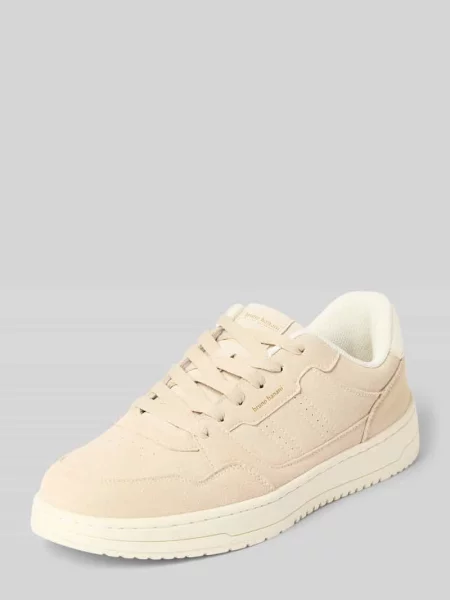 Sneakersy z wiązaniem i detale z logo Model ATH' Bruno Banani beżowe
