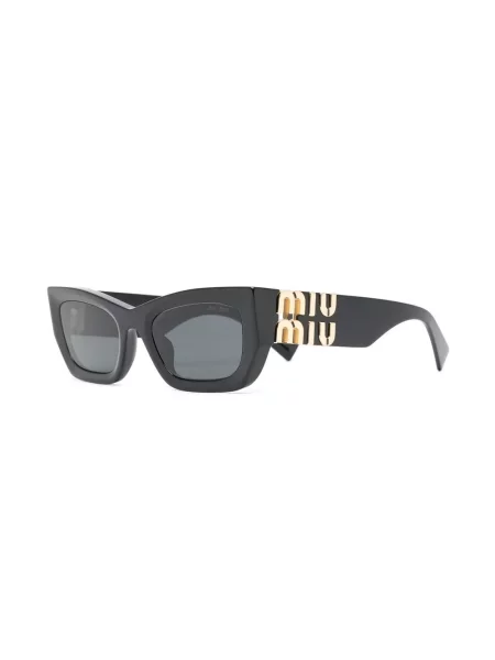 Okulary przeciwsłoneczne Miu Miu Eyewear z logo czarne