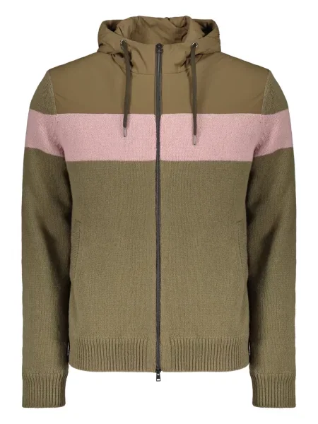 Hanorac cu glugă Herno cu dungi verde