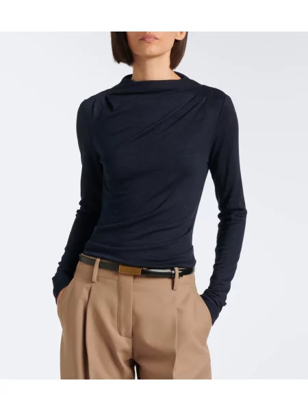 Top Proenza Schouler din jerseu alb