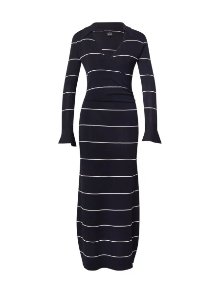 French Connection Rochie tricotată Bleumarin alb