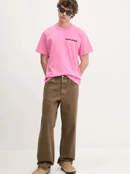 Футболка Sunflower з принтом рожевий