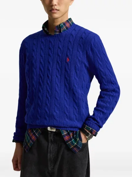 Șosete Polo Ralph Lauren cu broderie în carouri de flanelă verde